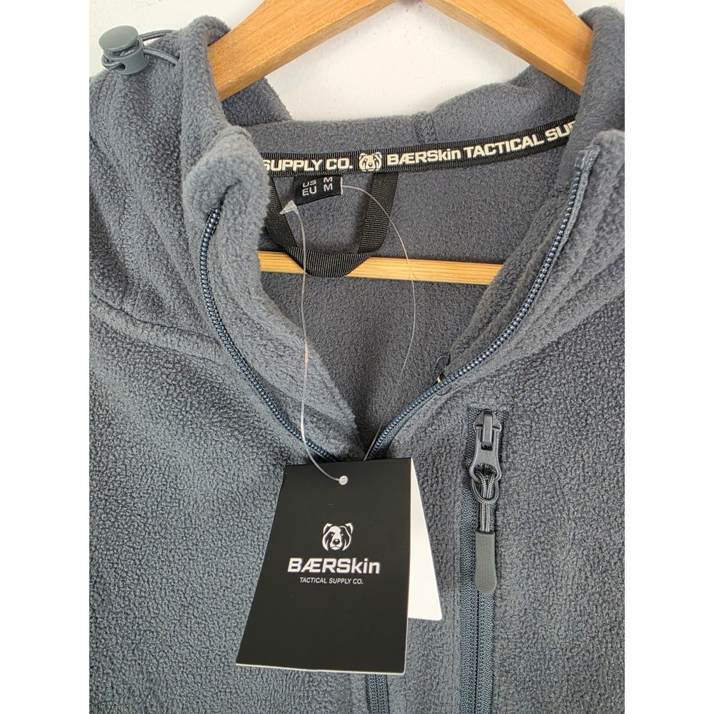BaerSkin NWT Tactical 4.0 Fleece Hoodie Full Zip‎ Jacket Gray Men's Size Medium - Picture 5 of 9